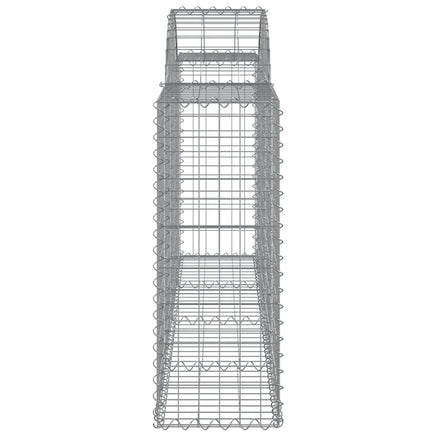 Arched Gabion Baskets 5 pcs 200x30x80/100 cm Galvanised Iron
