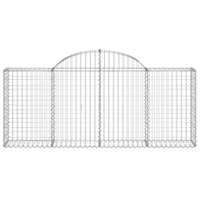 Arched Gabion Baskets 6 pcs 200x30x80/100 cm Galvanised Iron