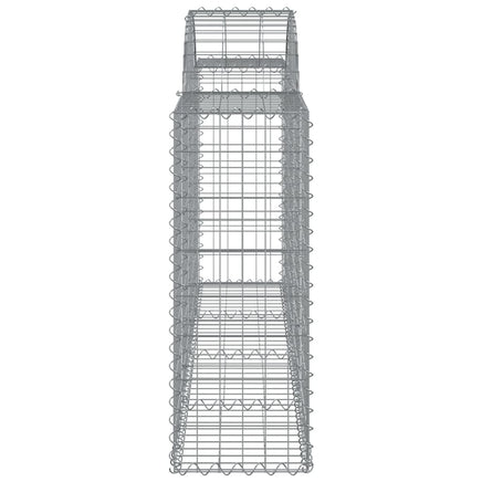 Arched Gabion Baskets 8 pcs 200x30x80/100 cm Galvanised Iron