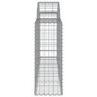 Arched Gabion Baskets 10 pcs 200x30x80/100 cm Galvanised Iron