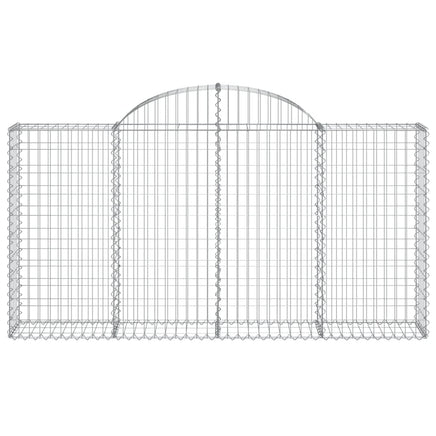 Arched Gabion Baskets 2 pcs 200x30x100/120 cm Galvanised Iron