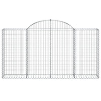 Arched Gabion Baskets 3 pcs 200x30x100/120 cm Galvanised Iron