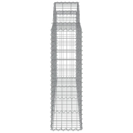 Arched Gabion Baskets 3 pcs 200x30x100/120 cm Galvanised Iron