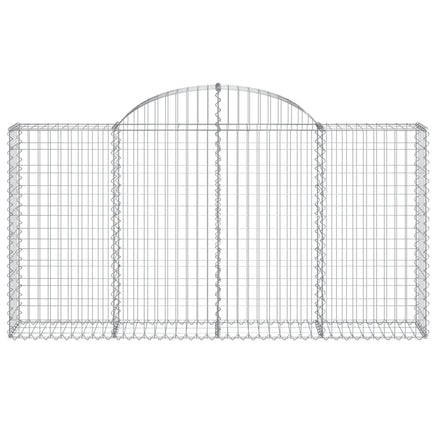 Arched Gabion Baskets 4 pcs 200x30x100/120 cm Galvanised Iron