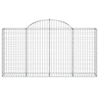 Arched Gabion Baskets 5 pcs 200x30x100/120 cm Galvanised Iron