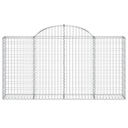Arched Gabion Baskets 6 pcs 200x30x100/120 cm Galvanised Iron