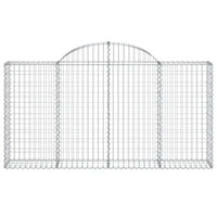 Arched Gabion Baskets 7 pcs 200x30x100/120 cm Galvanised Iron