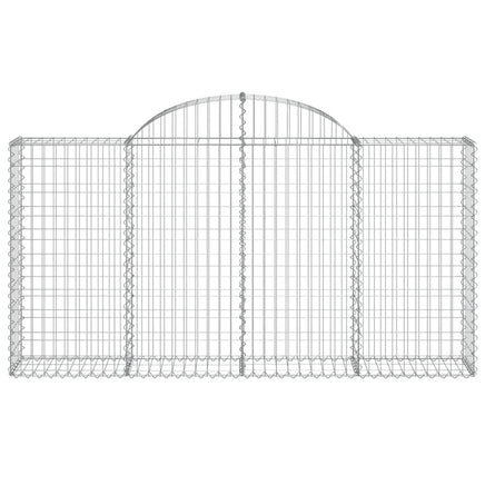 Arched Gabion Baskets 9 pcs 200x30x100/120 cm Galvanised Iron