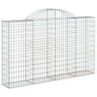 Arched Gabion Baskets 3 pcs 200x30x120/140 cm Galvanised Iron