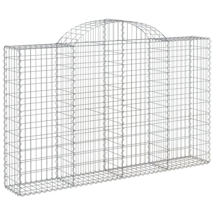 Arched Gabion Baskets 3 pcs 200x30x120/140 cm Galvanised Iron