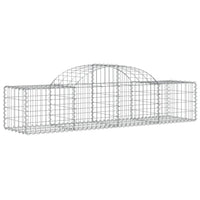 Arched Gabion Baskets 2 pcs 200x50x40/60 cm Galvanised Iron