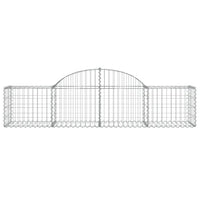 Arched Gabion Baskets 2 pcs 200x50x40/60 cm Galvanised Iron