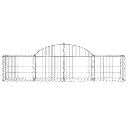 Arched Gabion Baskets 2 pcs 200x50x40/60 cm Galvanised Iron