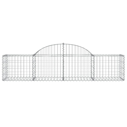 Arched Gabion Baskets 3 pcs 200x50x40/60 cm Galvanised Iron