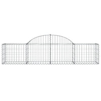Arched Gabion Baskets 4 pcs 200x50x40/60 cm Galvanised Iron