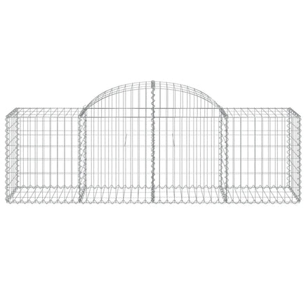 Arched Gabion Baskets 2 pcs 200x50x60/80 cm Galvanised Iron