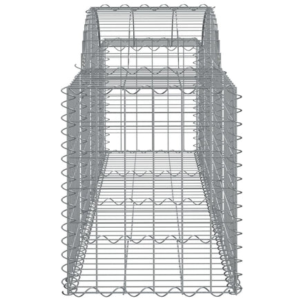 Arched Gabion Baskets 2 pcs 200x50x60/80 cm Galvanised Iron