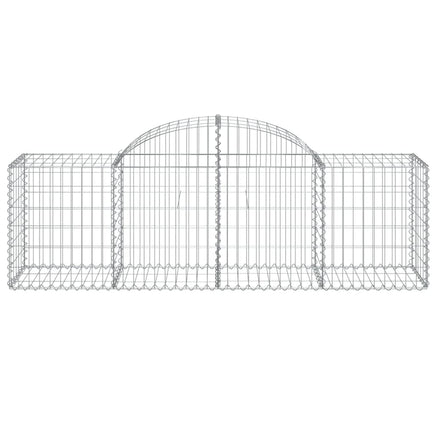 Arched Gabion Baskets 3 pcs 200x50x60/80 cm Galvanised Iron