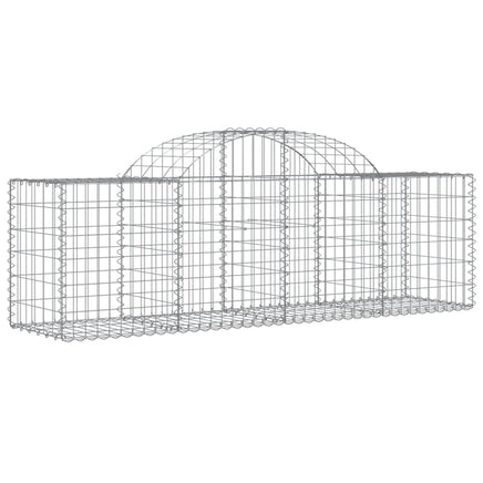 Arched Gabion Baskets 4 pcs 200x50x60/80 cm Galvanised Iron