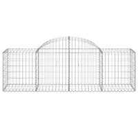 Arched Gabion Baskets 4 pcs 200x50x60/80 cm Galvanised Iron