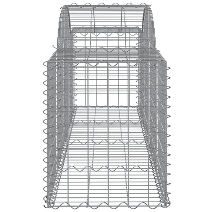 Arched Gabion Baskets 4 pcs 200x50x60/80 cm Galvanised Iron