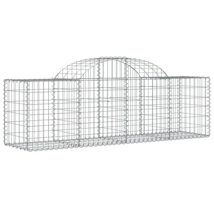 Arched Gabion Baskets 5 pcs 200x50x60/80 cm Galvanised Iron