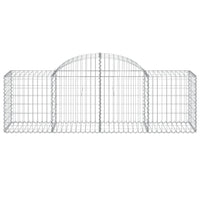 Arched Gabion Baskets 5 pcs 200x50x60/80 cm Galvanised Iron