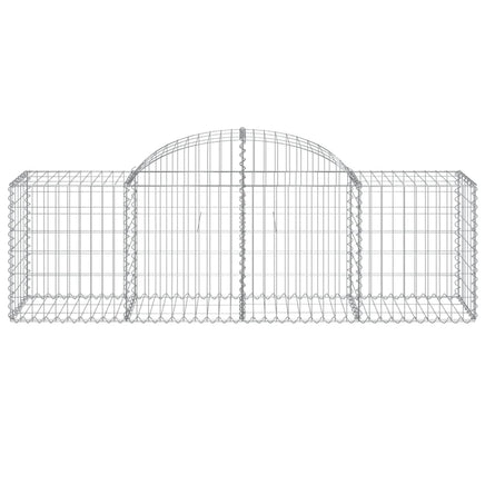 Arched Gabion Baskets 5 pcs 200x50x60/80 cm Galvanised Iron