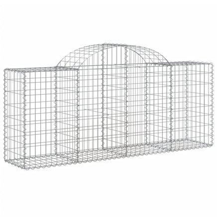 Arched Gabion Baskets 3 pcs 200x50x80/100 cm Galvanised Iron