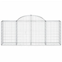 Arched Gabion Baskets 4 pcs 200x50x80/100 cm Galvanised Iron