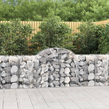 Arched Gabion Baskets 6 pcs 200x50x80/100 cm Galvanised Iron