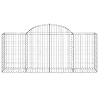 Arched Gabion Baskets 7 pcs 200x50x80/100 cm Galvanised Iron