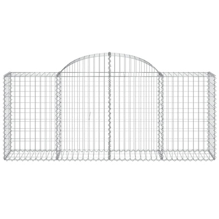 Arched Gabion Baskets 7 pcs 200x50x80/100 cm Galvanised Iron