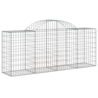 Arched Gabion Baskets 8 pcs 200x50x80/100 cm Galvanised Iron