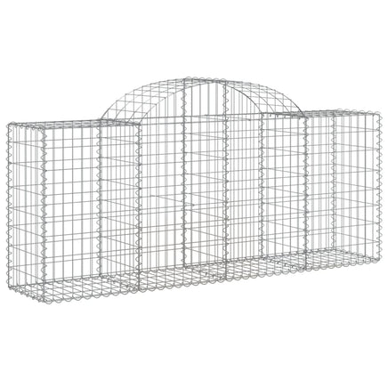 Arched Gabion Baskets 8 pcs 200x50x80/100 cm Galvanised Iron