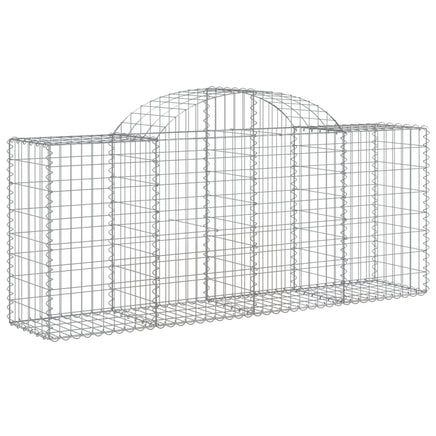 Arched Gabion Baskets 9 pcs 200x50x80/100 cm Galvanised Iron
