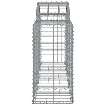 Arched Gabion Baskets 10 pcs 200x50x80/100 cm Galvanised Iron