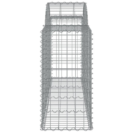 Arched Gabion Baskets 12 pcs 200x50x80/100 cm Galvanised Iron
