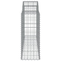 Arched Gabion Baskets 3 pcs 200x50x100/120 cm Galvanised Iron