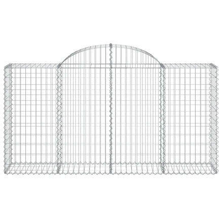 Arched Gabion Baskets 4 pcs 200x50x100/120 cm Galvanised Iron
