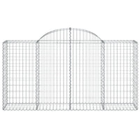 Arched Gabion Baskets 6 pcs 200x50x100/120 cm Galvanised Iron