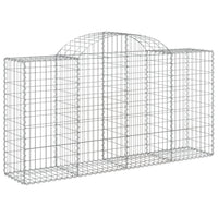 Arched Gabion Baskets 10 pcs 200x50x100/120 cm Galvanised Iron