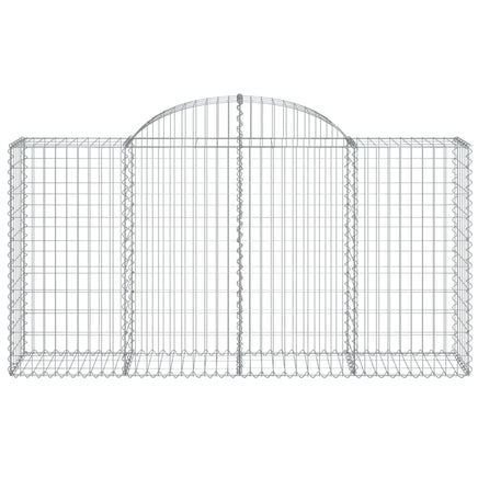Arched Gabion Baskets 12 pcs 200x50x100/120 cm Galvanised Iron