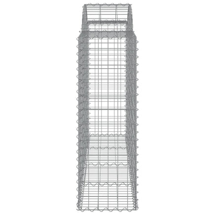 Arched Gabion Baskets 2 pcs 200x50x120/140 cm Galvanised Iron