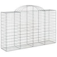 Arched Gabion Baskets 3 pcs 200x50x120/140 cm Galvanised Iron