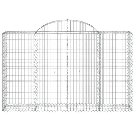 Arched Gabion Baskets 3 pcs 200x50x120/140 cm Galvanised Iron