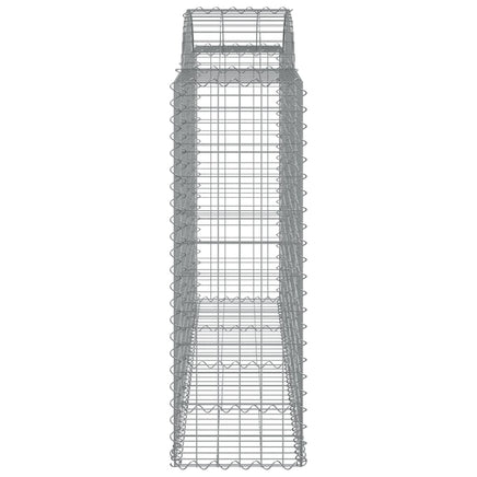 Arched Gabion Baskets 4 pcs 200x50x120/140 cm Galvanised Iron