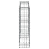 Arched Gabion Baskets 2 pcs 200x50x140/160 cm Galvanised Iron