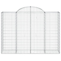 Arched Gabion Baskets 3 pcs 200x50x140/160 cm Galvanised Iron