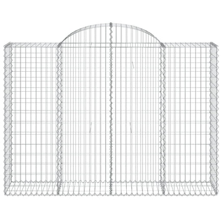 Arched Gabion Baskets 4 pcs 200x50x140/160 cm Galvanised Iron